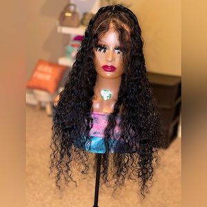 Lace Front Wig Pre-cut Ready To Wear Deep Wave 100% Human Hair